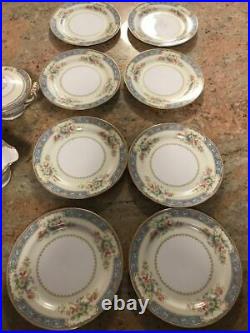 Noritake China Set of 8 Teacups Saucers Creamer Sugar Plates Occupied Japan