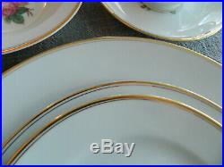 Noritake China Sharon #3057 Dinnerware Set for 7 with 6 Serving Pieces 12-4