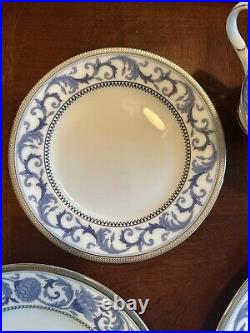 Noritake China Sonnet In Blue 4 Piece Place Setting 2 Sets