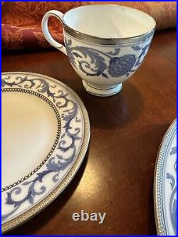 Noritake China Sonnet In Blue 4 Piece Place Setting 2 Sets
