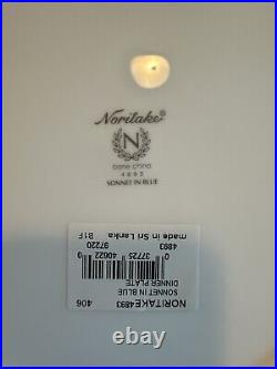 Noritake China Sonnet In Blue 4 Piece Place Setting 2 Sets