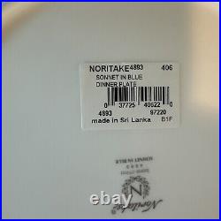 Noritake China Sonnet In Blue 4 Piece Place Setting 2 Sets