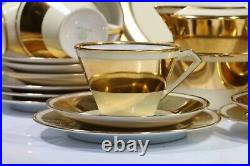 Noritake China Tea Set Gold Gilt Art Deco 27 pieces AC3