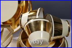 Noritake China Tea Set Gold Gilt Art Deco 27 pieces AC3