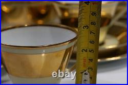 Noritake China Tea Set Gold Gilt Art Deco 27 pieces AC3