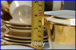 Noritake China Tea Set Gold Gilt Art Deco 27 pieces AC3