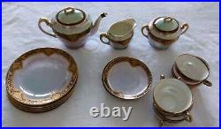 Noritake China Tea Set Hand Painted Made in Japan 21 Pieces. Lustreware. Perfect