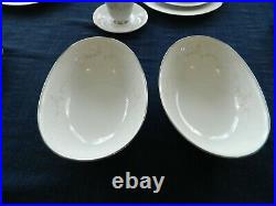 Noritake China Temptation #2752 Dinnerware Set for 12 with7 Serving Pieces Tote