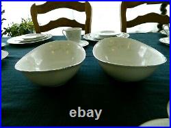 Noritake China Temptation #2752 Dinnerware Set for 12 with7 Serving Pieces Tote