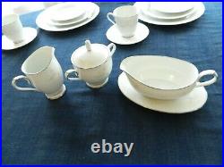 Noritake China Temptation #2752 Dinnerware Set for 12 with7 Serving Pieces Tote