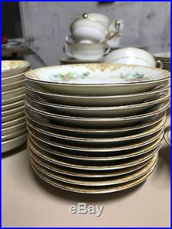 Noritake China florale 81 pieces Dinnerware Set Circa 1933 RARE AND PERFECT