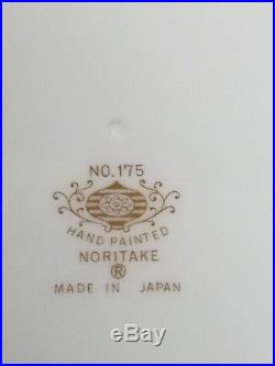 Noritake Christmas Ball #175 48 Piece 8 Setting Hand Painted Gold Fine China Set