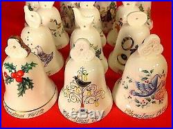 Noritake Christmas Bells Bone China Complete Set Of 13 Limited Collectors Series