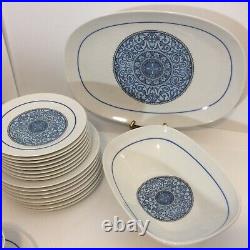 Noritake Cielito Lindo China Dinnerware Blue White 8 Settings and Serving Pieces