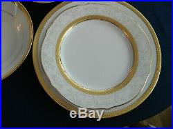 Noritake Contemporary China #4322 Essex gold Set for 8 with 6 serving Pieces 4-4