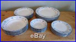 Noritake Contemporary China Blue Hill Dinner Set, 30pc, Great Condition
