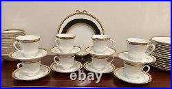 Noritake Contemporary Fine Bone China 4332 Regent Gold 63 Pcs 8 Place Setting