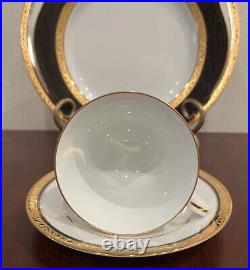 Noritake Contemporary Fine Bone China 4332 Regent Gold 63 Pcs 8 Place Setting