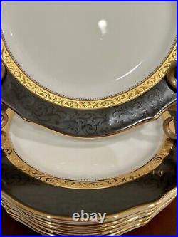 Noritake Contemporary Fine Bone China 4332 Regent Gold 63 Pcs 8 Place Setting