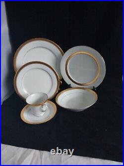 Noritake Contemporary Fine China Signature Gold 6 Piece Place Setting For 1