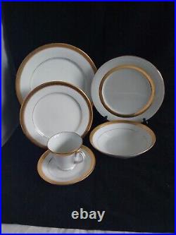 Noritake Contemporary Fine China Signature Gold 6 Piece Place Setting For 1