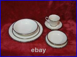 Noritake Countess 7223 Ivory White China Platinum Trim 84 Pieces 12 Settings