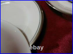 Noritake Countess 7223 Ivory White China Platinum Trim 84 Pieces 12 Settings