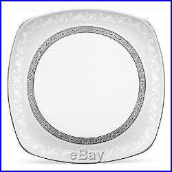 Noritake Crestwood Platinum Medium Square Plates, Set of 4