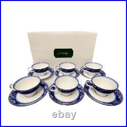 Noritake Cup Saucer Cup Set Cupend In Blue Bone China Made Japan Old Boxed Manag
