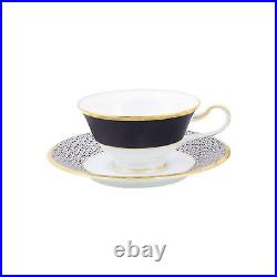 Noritake Cup & Saucer Pair Set Coffee Tea 220cc Tableware Black Red withBox Japan