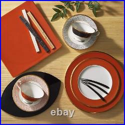 Noritake Cup & Saucer Pair Set Coffee Tea 220cc Tableware Black Red withBox Japan