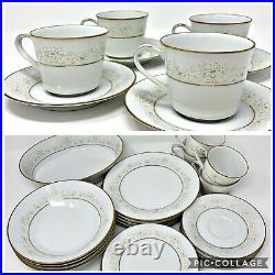 Noritake DEAREST 2034 Contemporary Fine China 21 Pc Set Plates, Bowls, Cups