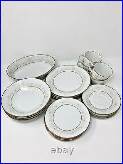 Noritake DEAREST 2034 Contemporary Fine China 21 Pc Set Plates, Bowls, Cups