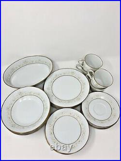 Noritake DEAREST 2034 Contemporary Fine China 21 Pc Set Plates, Bowls, Cups