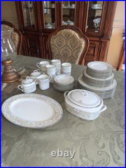 Noritake DONOVAN BONE CHINA- New /Or Lightly Used -8 Settings + Serving Pieces