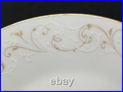 Noritake Duetto 6610 Gold Trim White China Dinner Service Scrolls 93pcs Japan