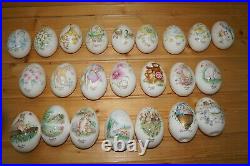 Noritake Easter Eggs, 2 3/4 Bone China, Set of 24 Eggs 1970's-80's 90's
