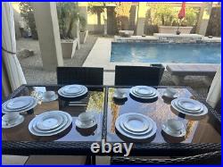 Noritake Envoy Dinnerware 30-Piece Set, 6 Place Settings, Silver Trim, Elegant
