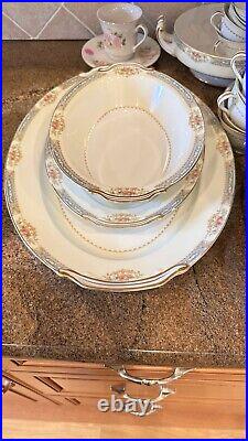 Noritake Fine 1939 China HALIFAX 92pc Complete Dinnerware Estate Set BowlsXtra