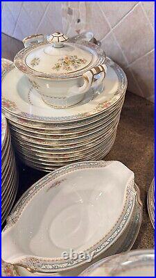 Noritake Fine 1939 China HALIFAX 92pc Complete Dinnerware Estate Set BowlsXtra