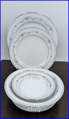 Noritake Fine China Fairmont #6102 60pc Dinnerware Set for 12 Plates, Bowls