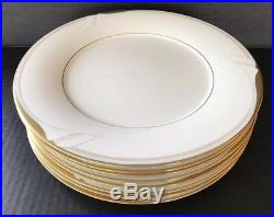 Noritake Fine China Golden Lily 7733 Dinner Plates 10 5/8 Set Of 8