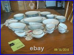 Noritake Fine China Silverdale Pattern 5594 Pompadour Shape 51 Piece Grouping