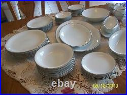 Noritake Fine China Silverdale Pattern 5594 Pompadour Shape 51 Piece Grouping