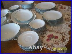 Noritake Fine China Silverdale Pattern 5594 Pompadour Shape 51 Piece Grouping