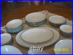 Noritake Fine China Silverdale Pattern 5594 Pompadour Shape 51 Piece Grouping