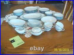 Noritake Fine China Silverdale Pattern 5594 Pompadour Shape 51 Piece Grouping