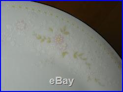 Noritake Fine China TEMPTATION 2752 Set of 6 Dinner Plates 10 1/2 Pink flowers