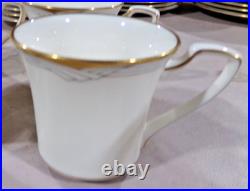 Noritake GOLDEN COVE Fine China Dinnerware Set service for 8 + serving (45pcs)