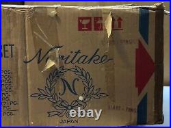 Noritake GOLD & SABLE 9758 Bone China Dinner -45 Piece Set. NEW OPEN BOX